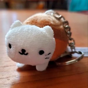 BNWOT San-x Nyan Nyan Nyanko Donut cat plush keychain